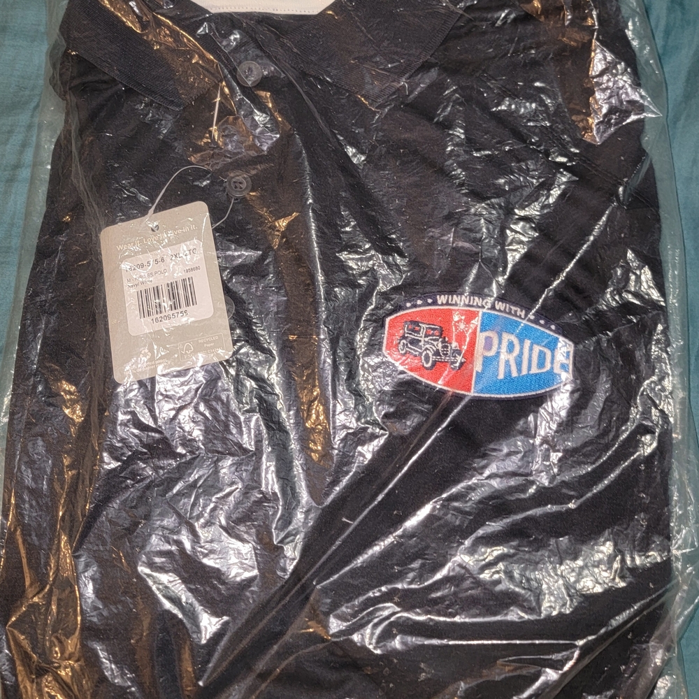 Black Polo Shirt with Pride Logo